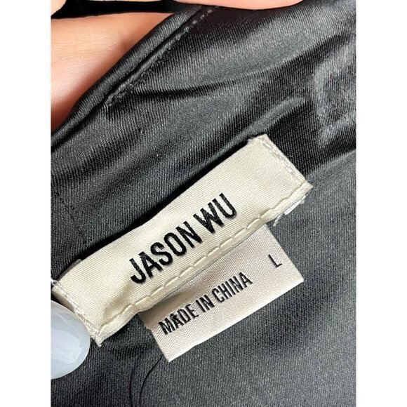 JASON WU LADIES BLACK HALTER MAXI FORMAL DRESS SZ (L) NEW WITH TAGS -RETAIL $300 - Picture 4 of 6